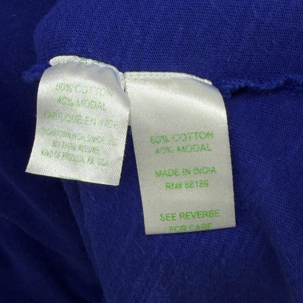LILLY PULITZER Dress L Essie Tank Mini Smocked Popover Cotton Modal Blue - Picture 8 of 12